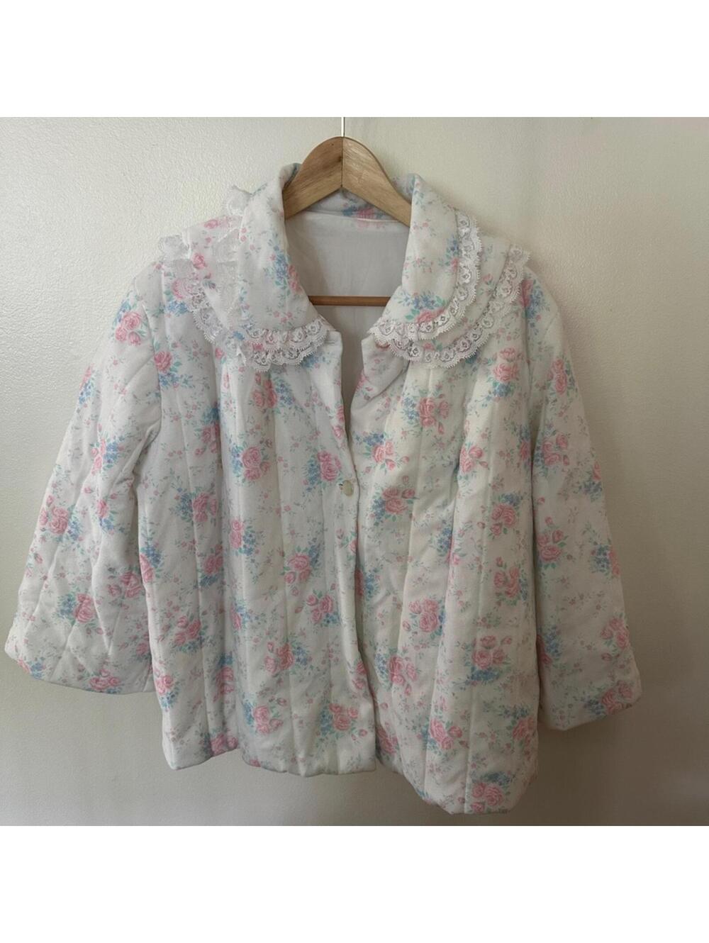 Vintage Handmade Floral Quilted Women's Jacket
